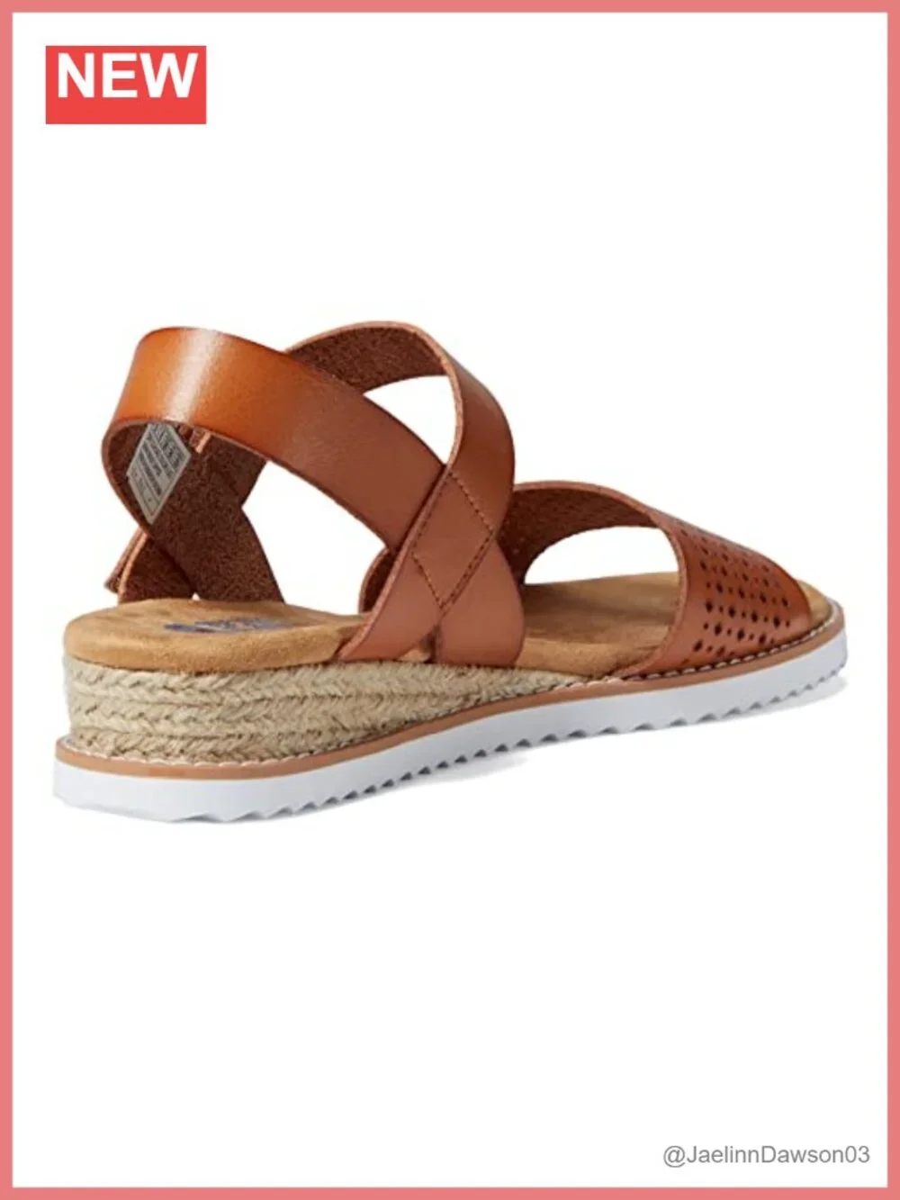 Women's Wedge Sandals Espadrille Faux Leather Memory Foam